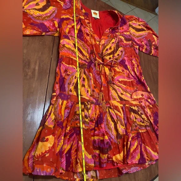 Farm Rio Banana Juice Cotton Mini Dress Size XS - Picture 10 of 13